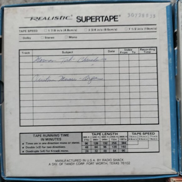 Vintage Lot of (6) Used Reel To Reel Recording Tapes Realistic Scotch - Picture 4 of 5